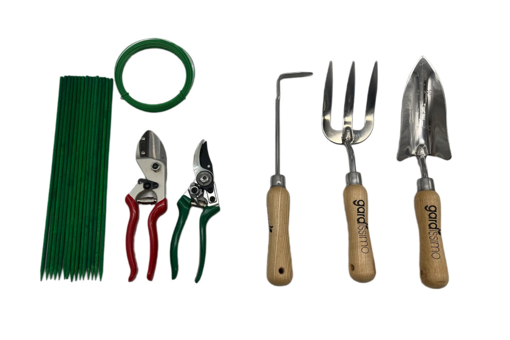 Gartenset Lagurus Schaufel Gartenharke Pflanzkelle Blumenkelle Beet Garten