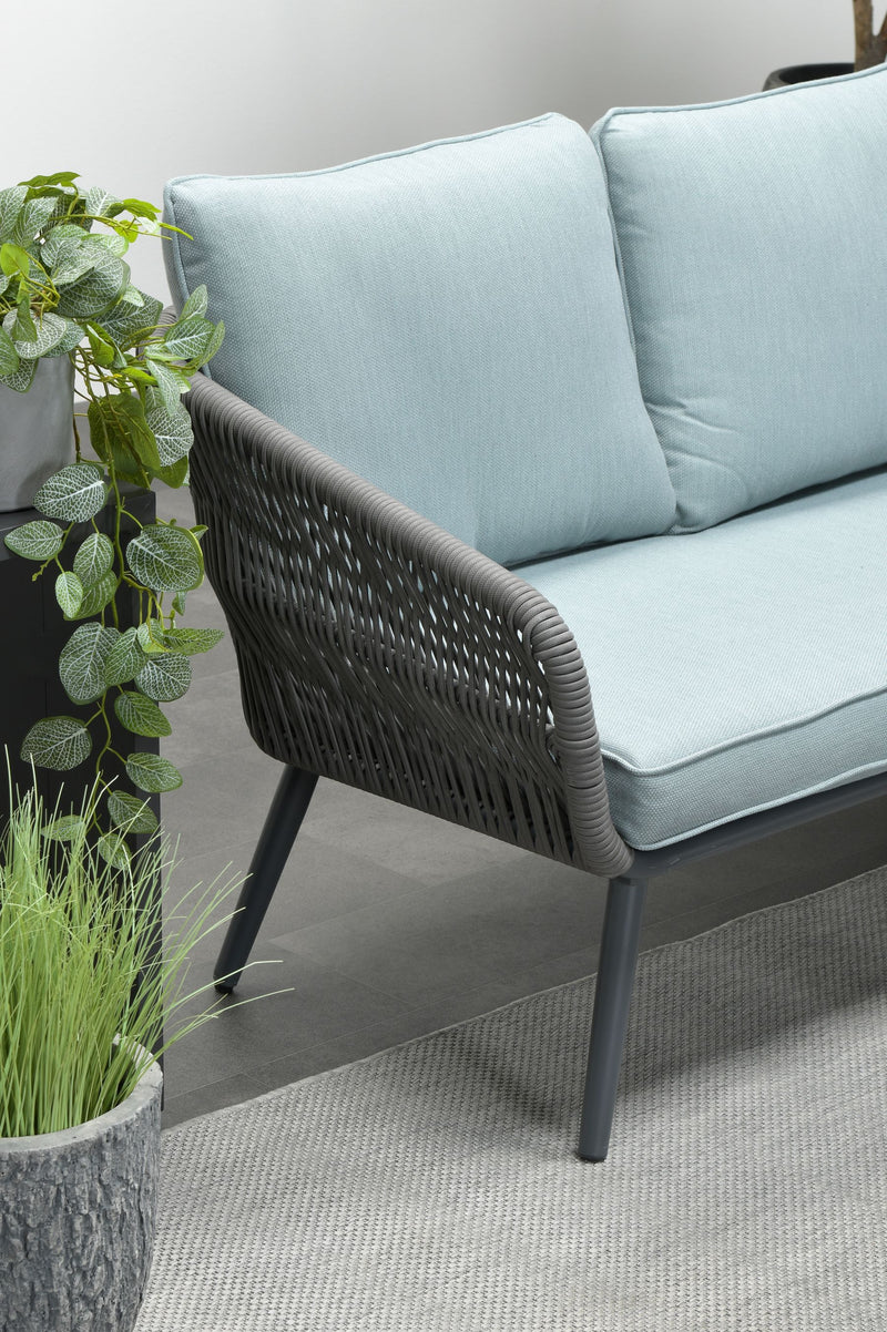 DAVIS Rope Alu Lounge Set Gartenmöbel Sitzgruppe grau rechts
