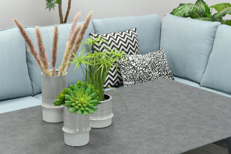 DAVIS Rope Alu Lounge Set Gartenmöbel Sitzgruppe grau links