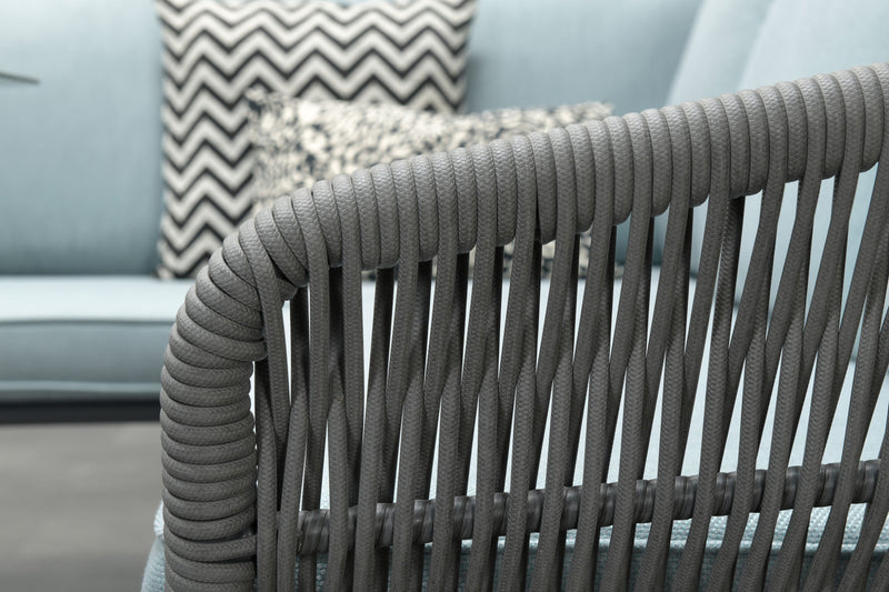 DAVIS Rope Alu Lounge Set Gartenmöbel Sitzgruppe grau links