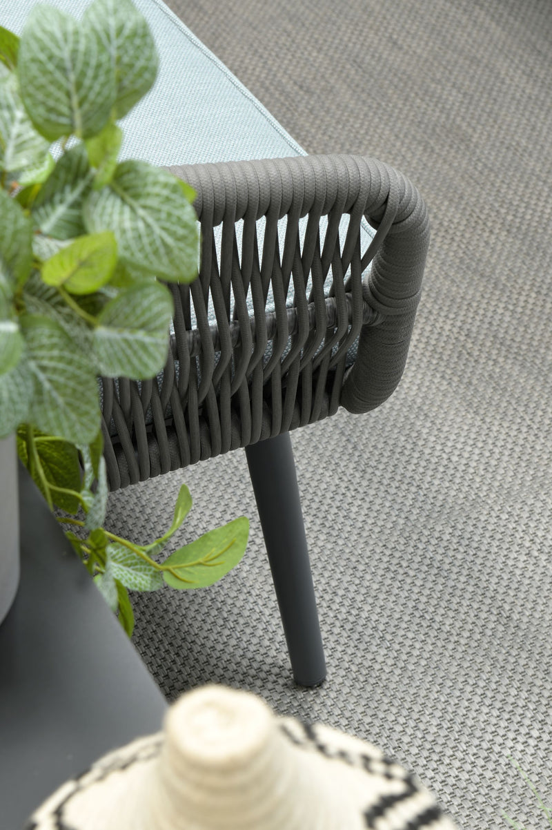 DAVIS Rope Alu Lounge Set Gartenmöbel Sitzgruppe grau rechts