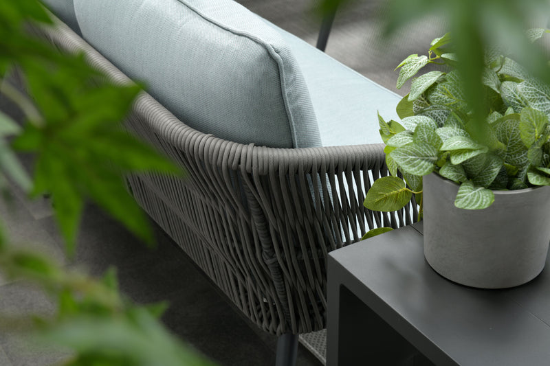 DAVIS Rope Alu Lounge Set Gartenmöbel Sitzgruppe grau rechts