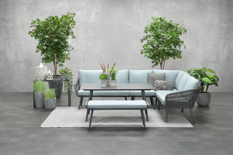 DAVIS Rope Alu Lounge Set Gartenmöbel Sitzgruppe grau rechts
