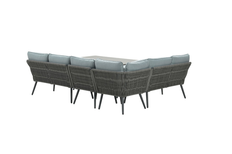 DAVIS Rope Alu Lounge Set Gartenmöbel Sitzgruppe grau rechts