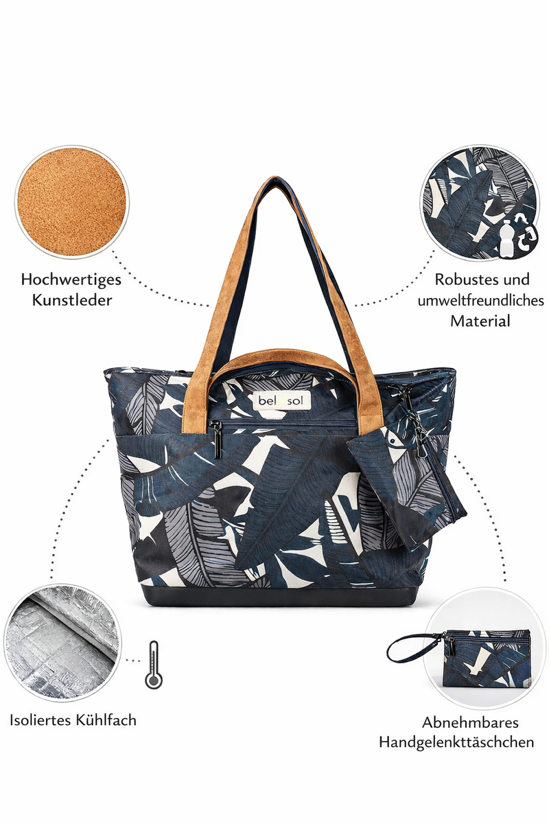 Nachhaltige umweltfreundliche isolierte Strandtasche Jana Tasche Tragetasche