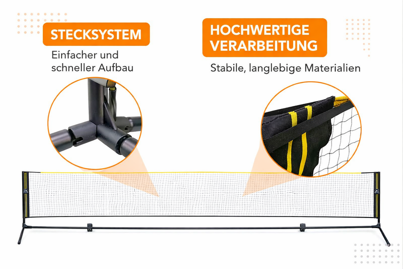5in1 Multi-Sport Netz – Pickleball Badminton Tennis Volleyball Fußballtennis