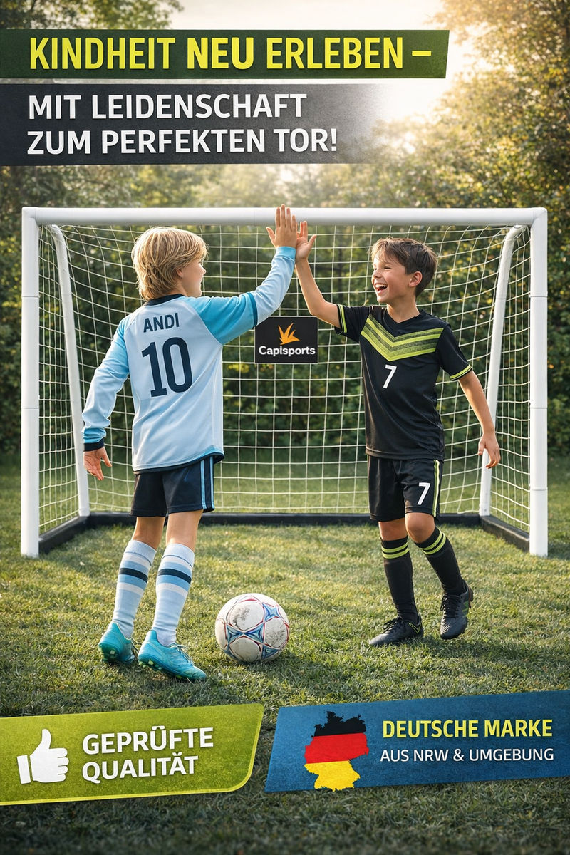 Fußballtor Kinder stabil rostfrei Fußball Garten Tor mit Erdankern – Outdoor
