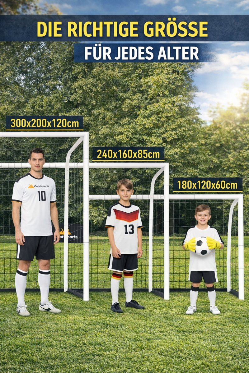 Fußballtor Kinder stabil rostfrei Fußball Garten Tor mit Erdankern – Outdoor