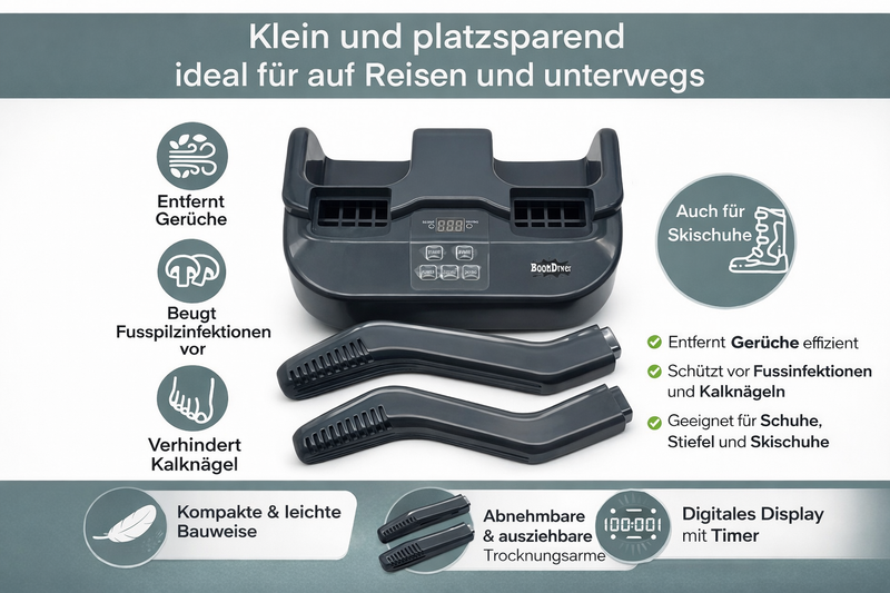 Schuhtrockner elektrisch mit Ozon Antibakeriell Schuh Fußballschuh Ski