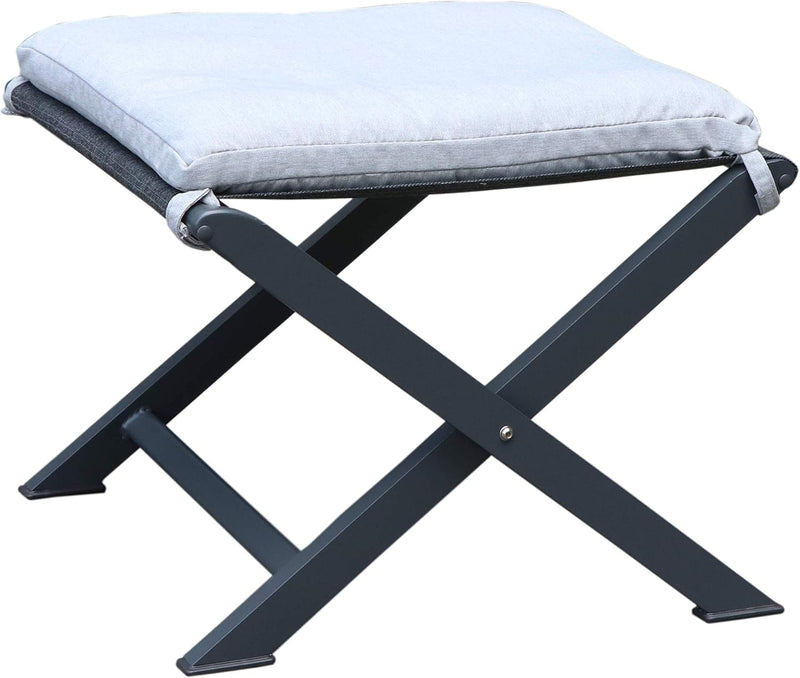 Westfield Lounge Set Amber – Gartenstuhl mit Hocker (inkl. Kissen)