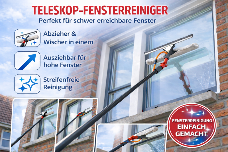 [SET] Teleskop-Waschbürste 3,6m/4,6m/7m Teleskop Waschbürste Reinigungsbürste