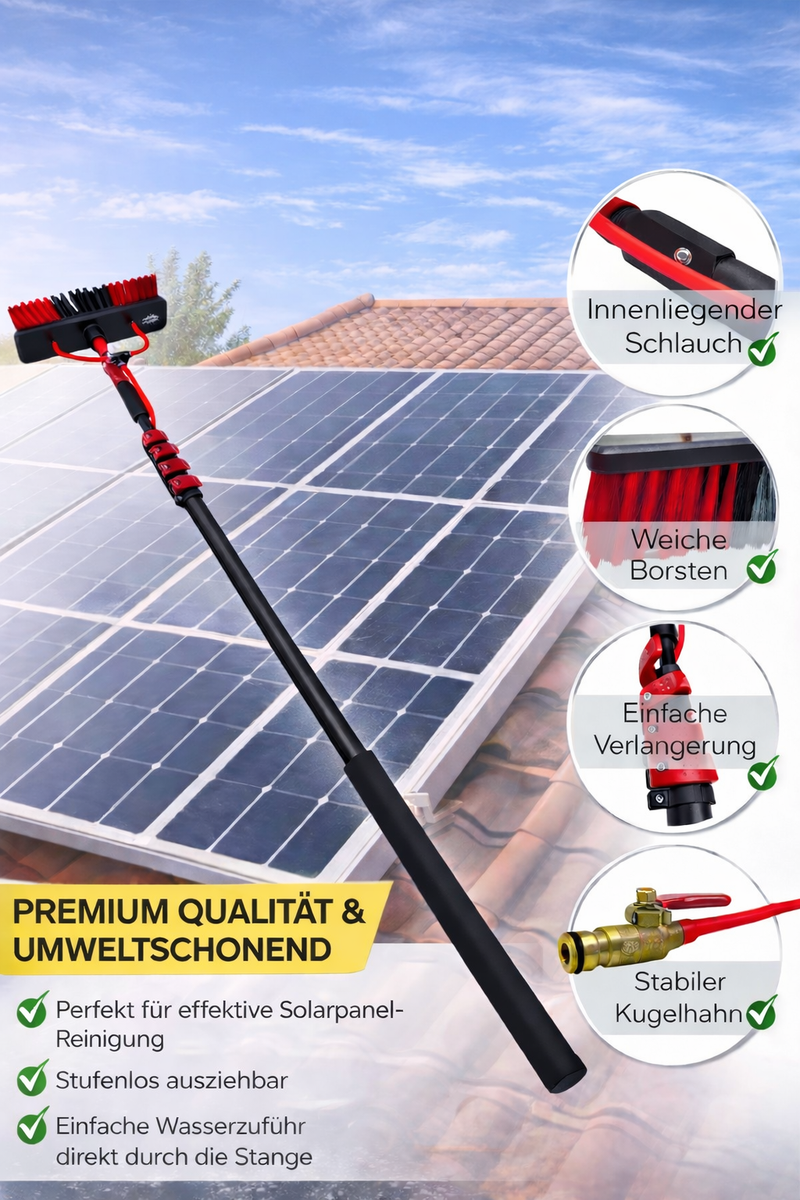 Teleskop-Waschbürste 3,6m / 4,6m / 7m Teleskop Waschbürste Reinigungsbürste