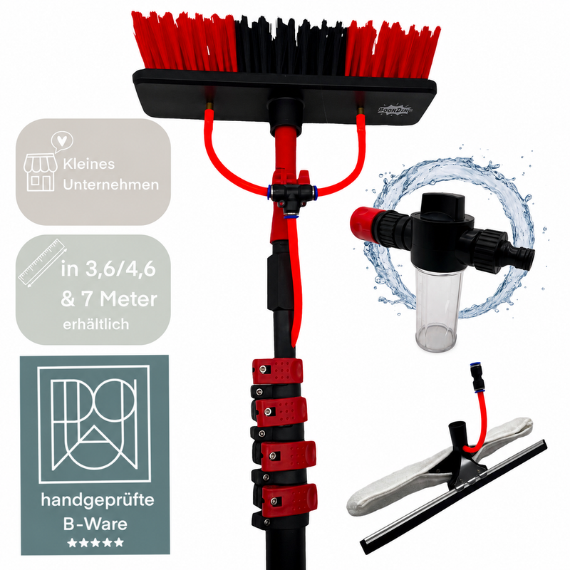 [SET] Teleskop-Waschbürste 3,6m/4,6m/7m Teleskop Waschbürste Reinigungsbürste