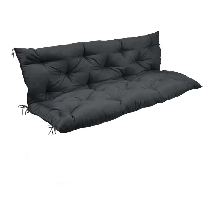 Beautissu Flair BR Bankauflage – 180x50 cm, Graphitgrau