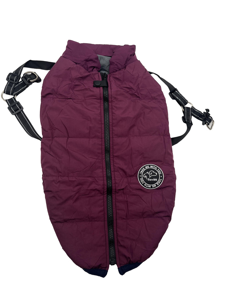 Wasserdichter Hundemantel mit integriertem Geschirr – Warmer Wintermantel für Hunde