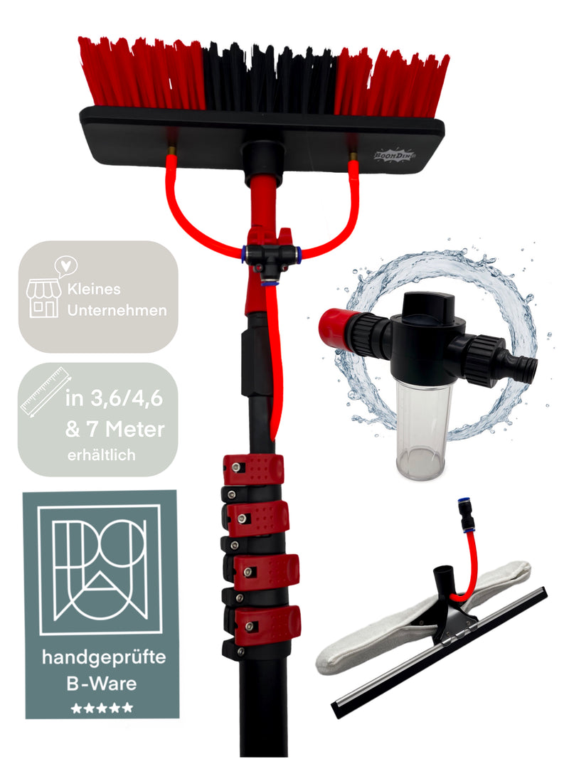 [SET] Teleskop-Waschbürste 3,6m/4,6m/7m Teleskop Waschbürste Reinigungsbürste