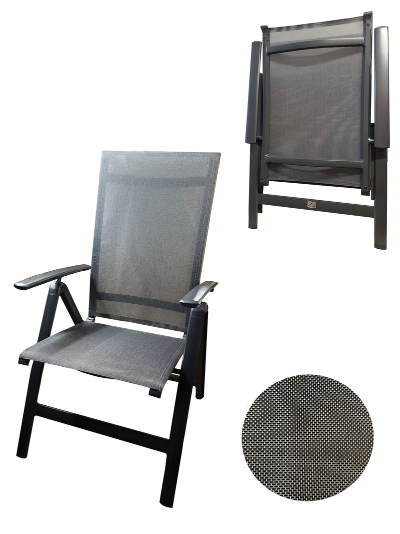 Gartenstuhl Briest – Alu Klappsessel mit verstellbarer Rückenlehne