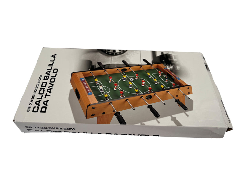 Relaxdays Mini Tischkicker – kompakter Tischfußball aus MDF (3,4 kg) – kleiner Kicker Tisch für Zuhause & Büro