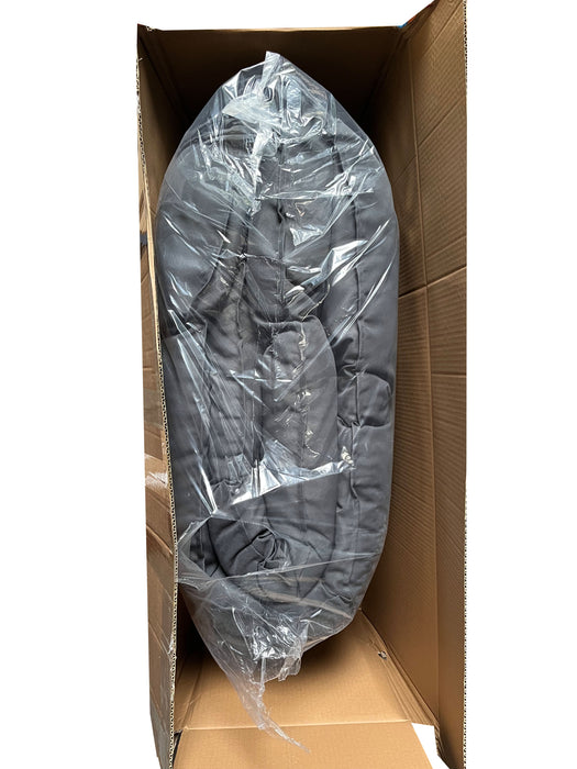 Beautissu Flair BR Bankauflage – 180x50 cm, Graphitgrau