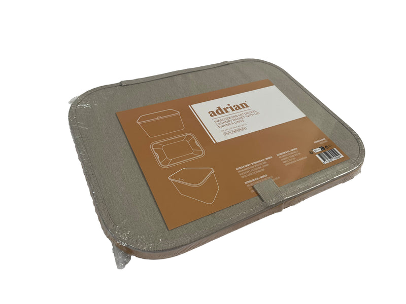 Hennez Aufbewahrungskorb Adrian 40l beige mit Deckel Wäschekorb