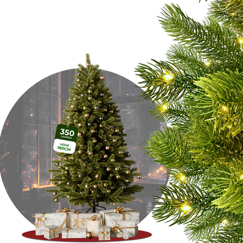 [B-KT] Künstlicher Weihnachtsbaum 2,1m Christbaum Tannenbaum Beleuchtung 210cm