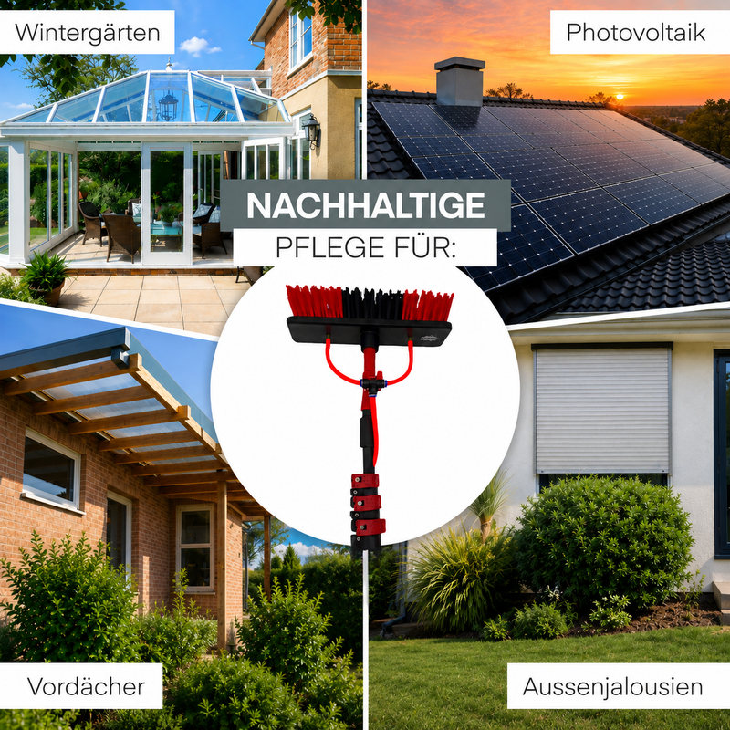 [SET] Teleskop-Waschbürste 3,6m/4,6m/7m Teleskop Waschbürste Reinigungsbürste