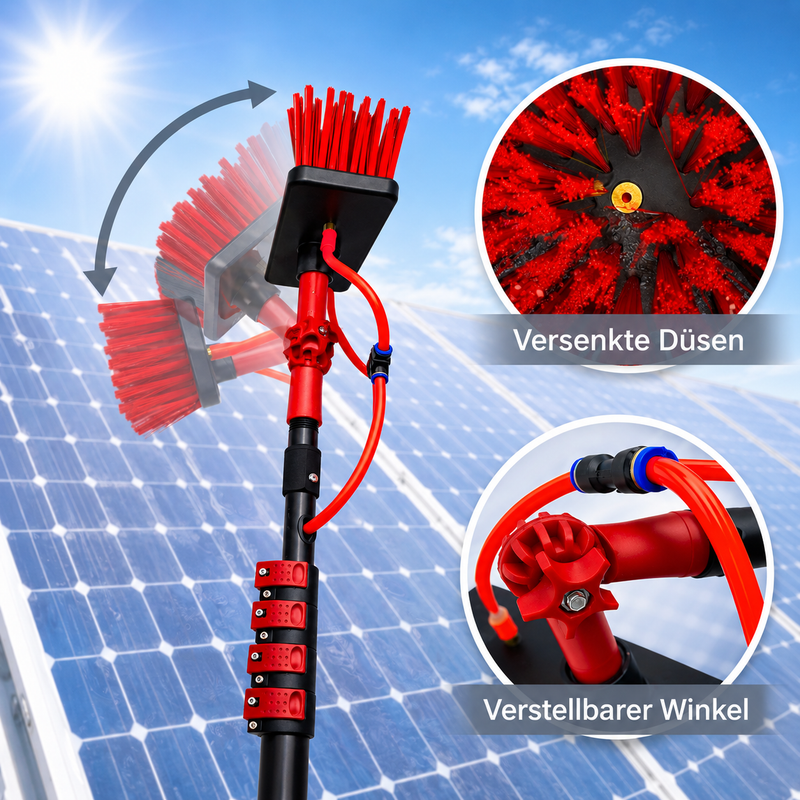[SET] Teleskop-Waschbürste 3,6m/4,6m/7m Teleskop Waschbürste Reinigungsbürste