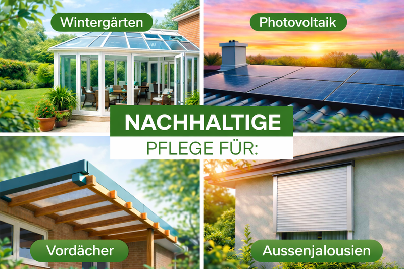 Teleskop Waschbürste 5,8 m Reinigungsset für PV-Anlage, Wintergarten & Dachrinne