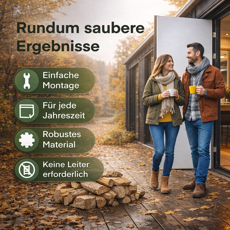 Teleskop Waschbürste 5,8 m Reinigungsset für PV-Anlage, Wintergarten & Dachrinne