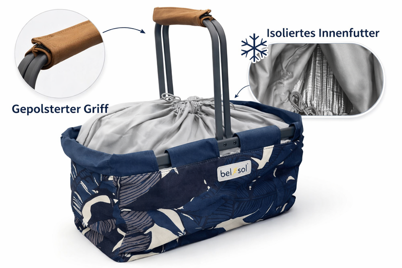 Multifunktionaler Thermo-Einkaufskorb mit Kühltasche Betti Korb Einkaufstasche